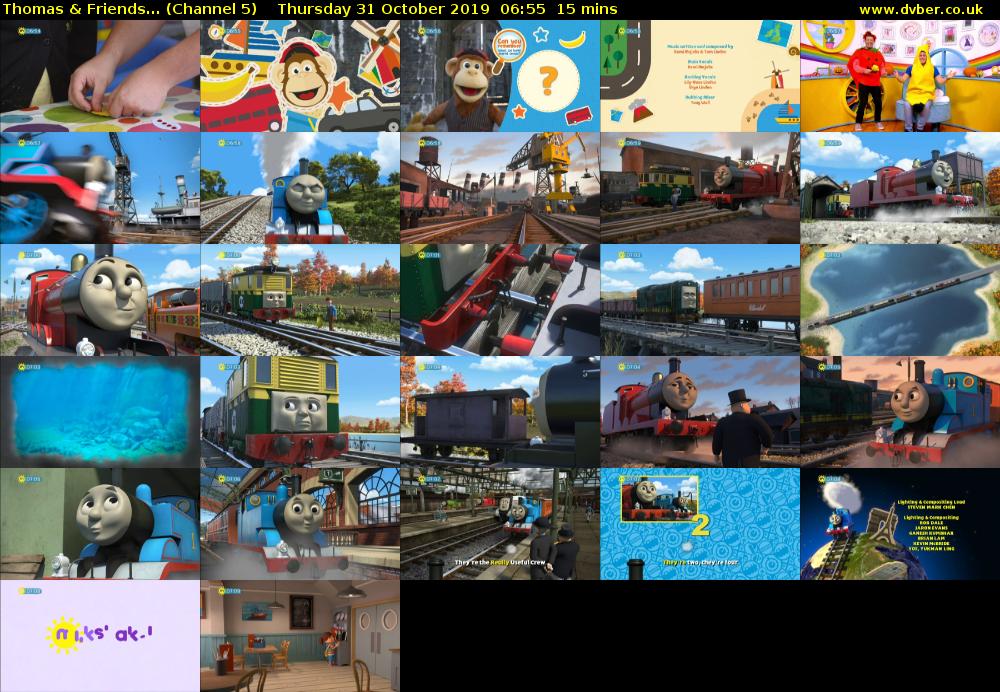 Thomas & Friends... (Channel 5) Thursday 31 October 2019 06:55 - 07:10