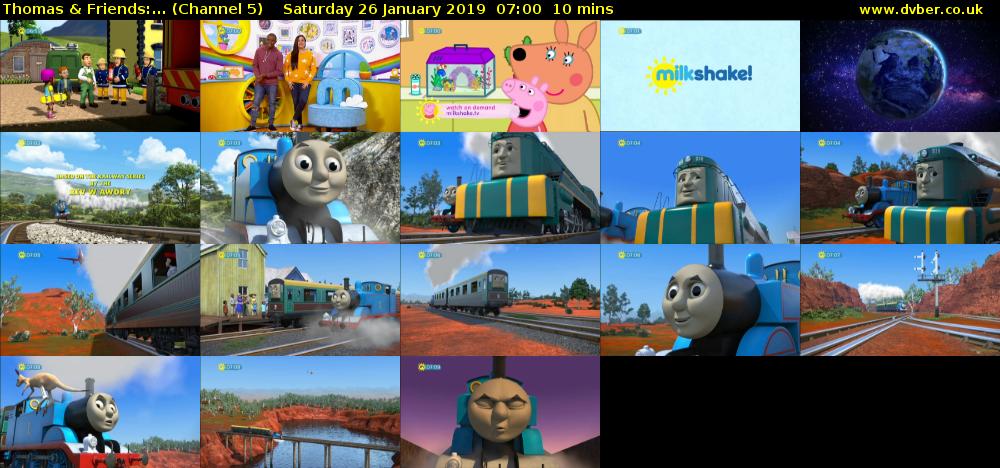 Thomas & Friends:... (Channel 5) Saturday 26 January 2019 07:00 - 07:10