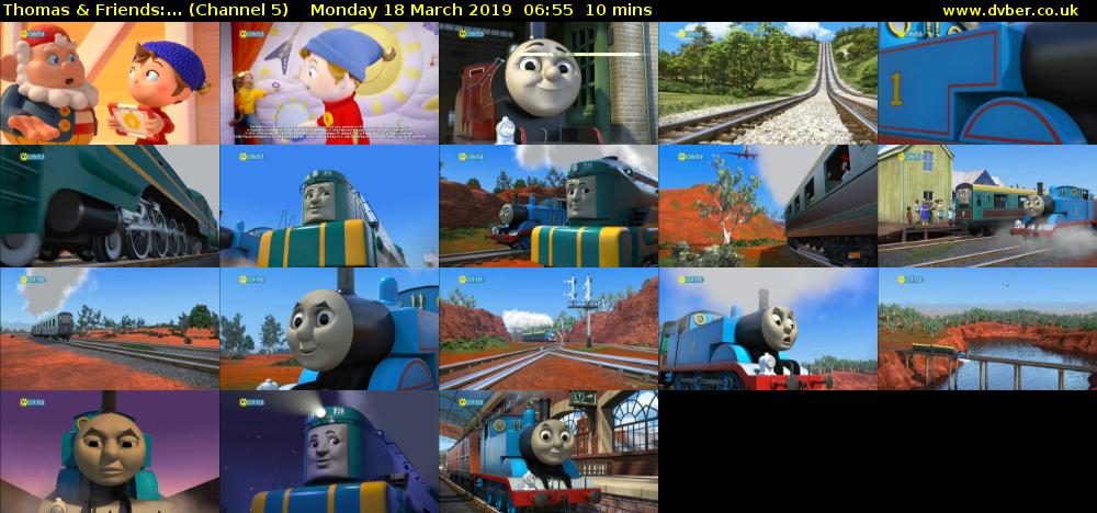 Thomas & Friends:... (Channel 5) Monday 18 March 2019 06:55 - 07:05