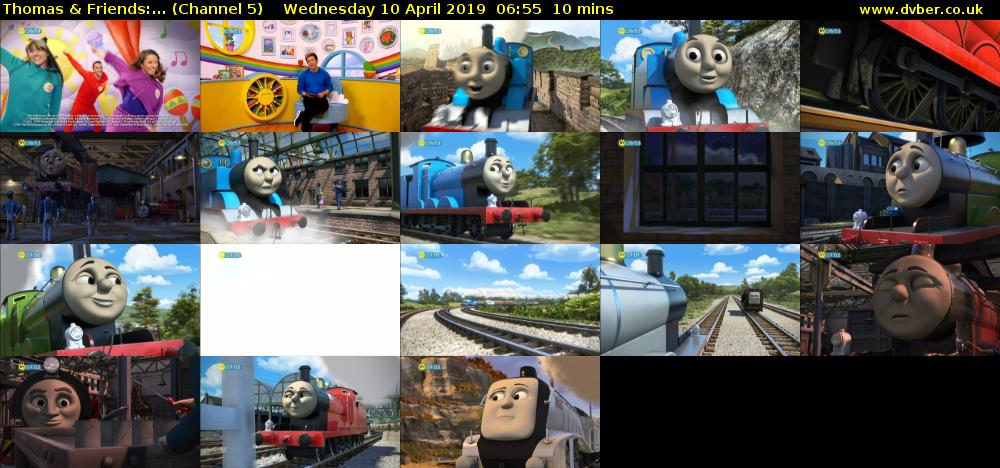 Thomas & Friends:... (Channel 5) Wednesday 10 April 2019 06:55 - 07:05