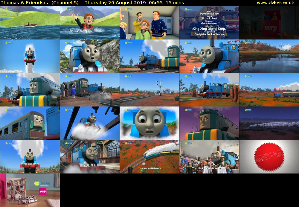 Thomas & Friends:... (Channel 5) Thursday 29 August 2019 06:55 - 07:10