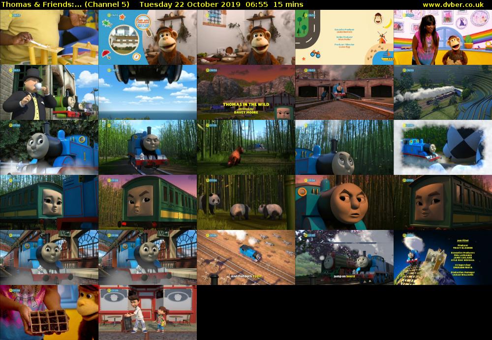 Thomas & Friends:... (Channel 5) Tuesday 22 October 2019 06:55 - 07:10