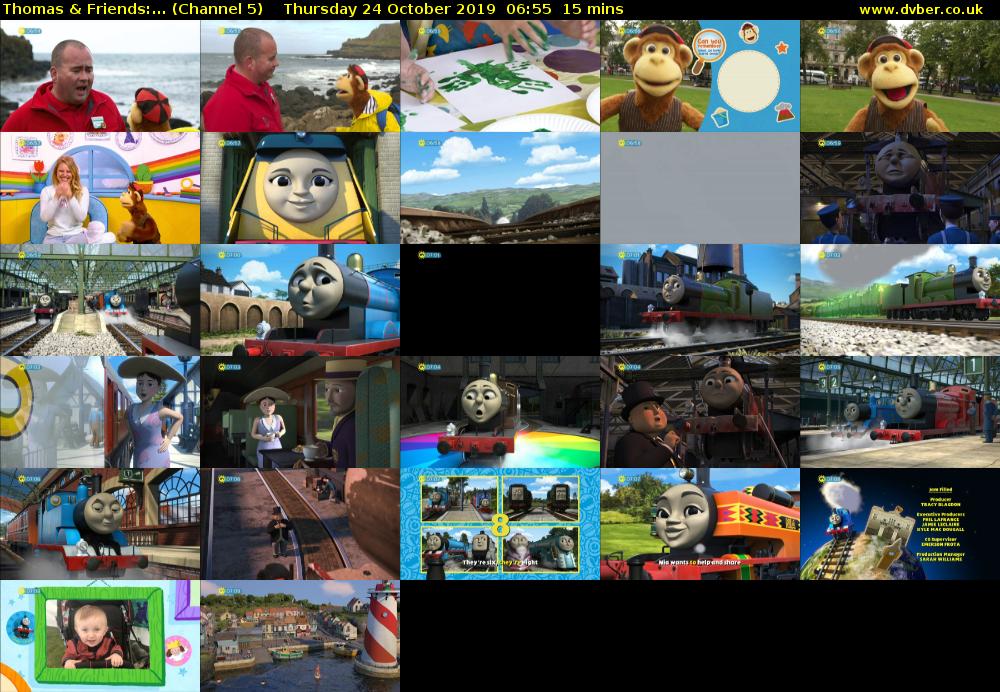 Thomas & Friends:... (Channel 5) Thursday 24 October 2019 06:55 - 07:10