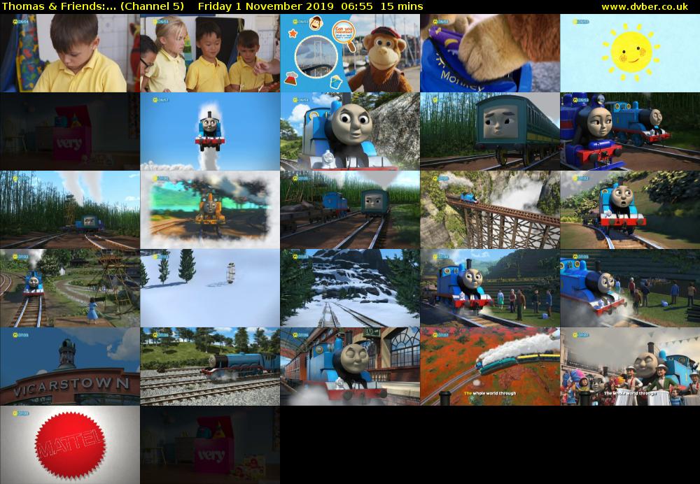 Thomas & Friends:... (Channel 5) Friday 1 November 2019 06:55 - 07:10