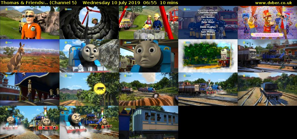 Thomas & Friends:.. (Channel 5) Wednesday 10 July 2019 06:55 - 07:05