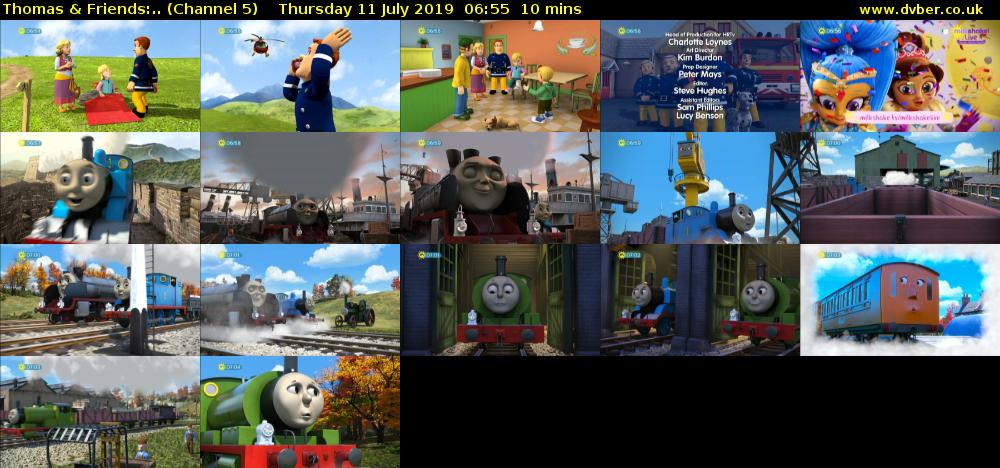 Thomas & Friends:.. (Channel 5) Thursday 11 July 2019 06:55 - 07:05