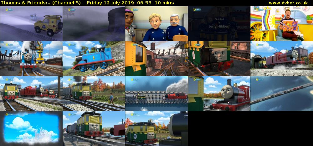 Thomas & Friends:.. (Channel 5) Friday 12 July 2019 06:55 - 07:05