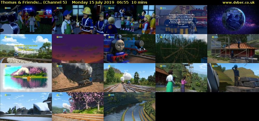 Thomas & Friends:.. (Channel 5) Monday 15 July 2019 06:55 - 07:05