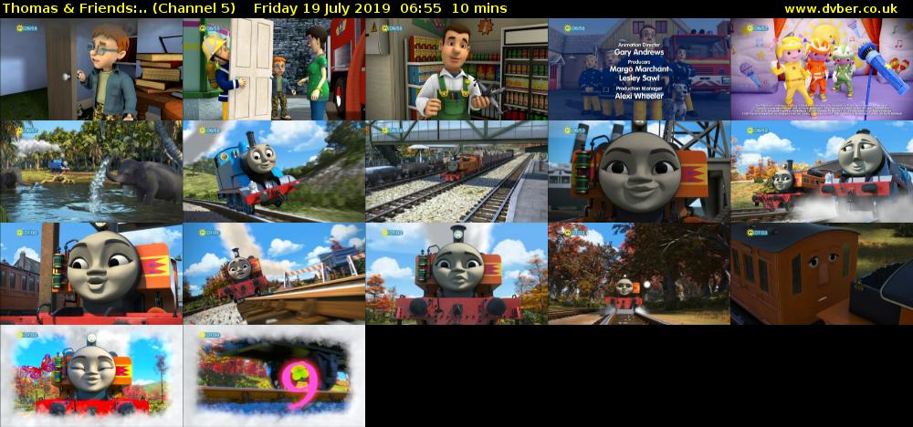 Thomas & Friends:.. (Channel 5) Friday 19 July 2019 06:55 - 07:05