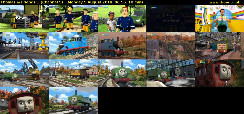 Thomas & Friends:.. (Channel 5) Monday 5 August 2019 06:55 - 07:05