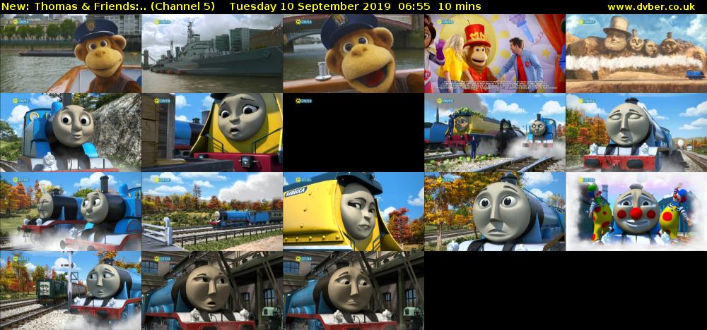 Thomas & Friends:.. (Channel 5) Tuesday 10 September 2019 06:55 - 07:05