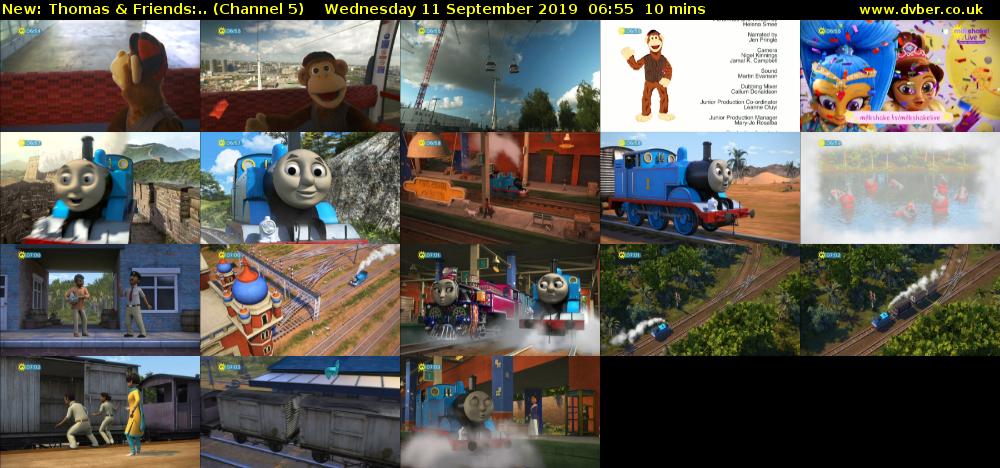 Thomas & Friends:.. (Channel 5) Wednesday 11 September 2019 06:55 - 07:05