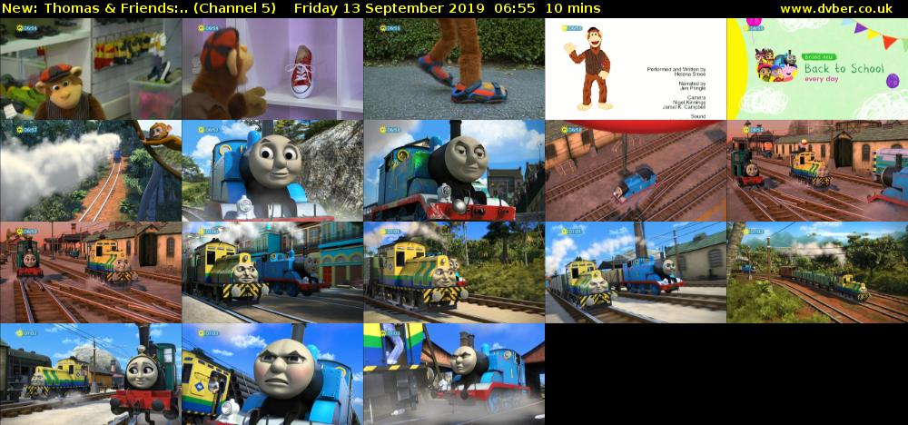 Thomas & Friends:.. (Channel 5) Friday 13 September 2019 06:55 - 07:05