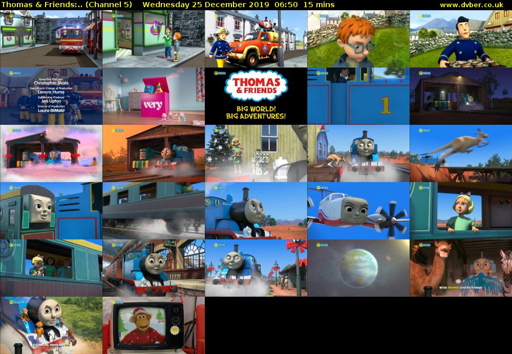 Thomas & Friends:.. (Channel 5) Wednesday 25 December 2019 06:50 - 07:05