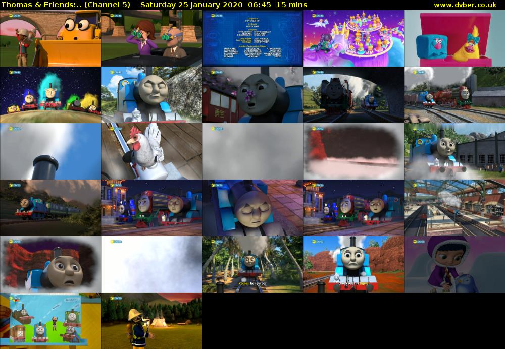 Thomas & Friends:.. (Channel 5) Saturday 25 January 2020 06:45 - 07:00