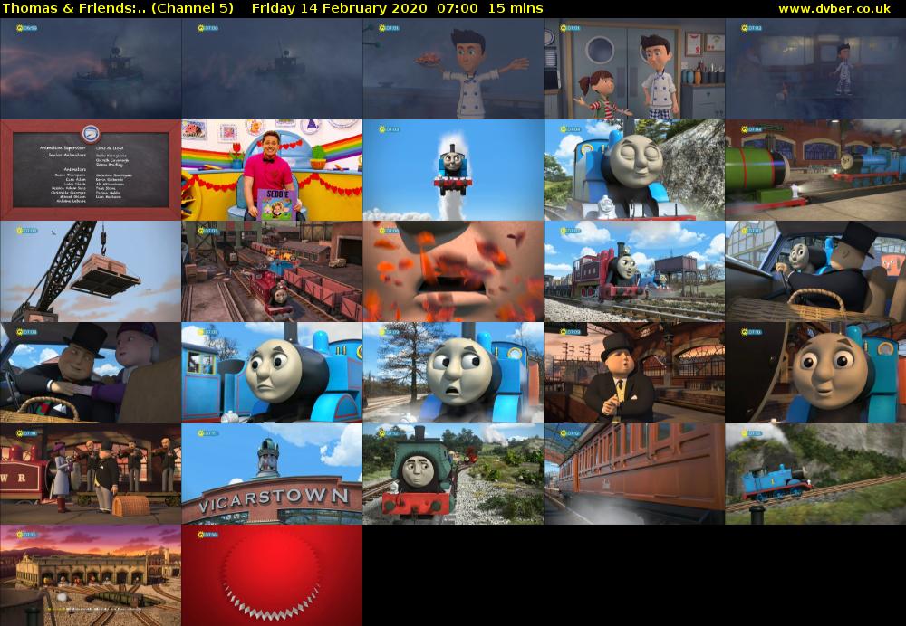 Thomas & Friends:.. (Channel 5) Friday 14 February 2020 07:00 - 07:15