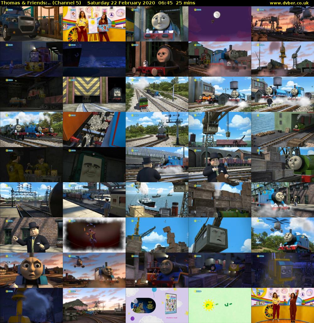Thomas & Friends:.. (Channel 5) Saturday 22 February 2020 06:45 - 07:10
