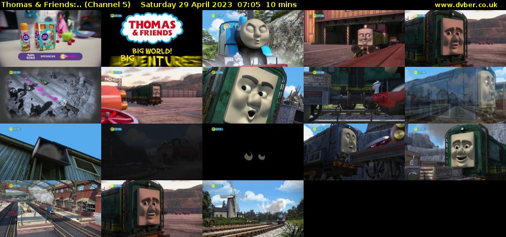 Thomas & Friends:.. (Channel 5) Saturday 29 April 2023 07:05 - 07:15