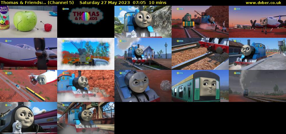 Thomas & Friends:.. (Channel 5) Saturday 27 May 2023 07:05 - 07:15