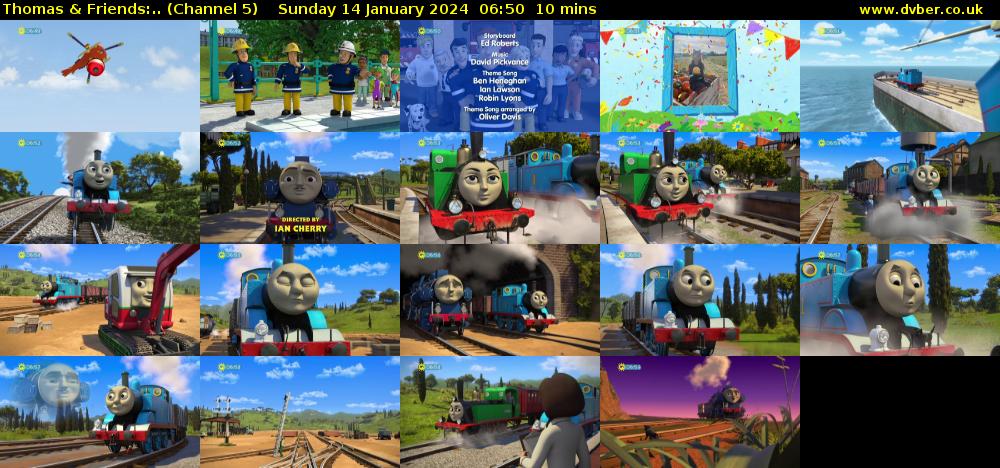 Thomas & Friends:.. (Channel 5) Sunday 14 January 2024 06:50 - 07:00