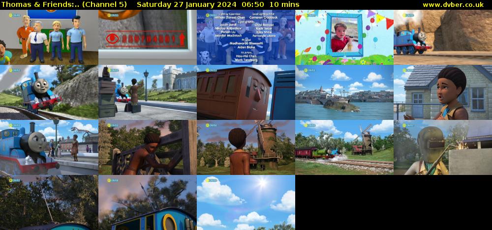 Thomas & Friends:.. (Channel 5) Saturday 27 January 2024 06:50 - 07:00
