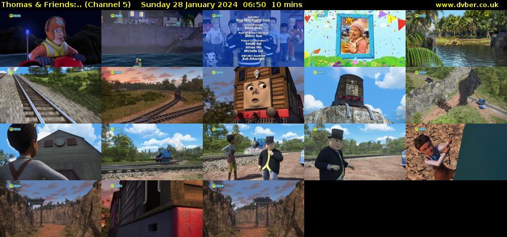 Thomas & Friends:.. (Channel 5) Sunday 28 January 2024 06:50 - 07:00