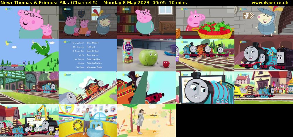 Thomas & Friends: All... (Channel 5) Monday 8 May 2023 09:05 - 09:15