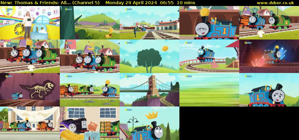 Thomas & Friends: All... (Channel 5) Monday 29 April 2024 06:55 - 07:05