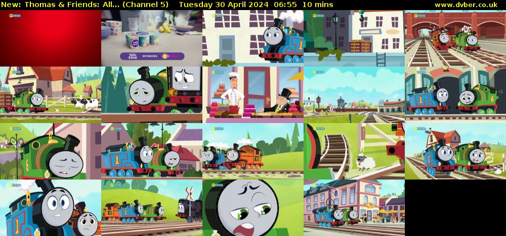 Thomas & Friends: All... (Channel 5) Tuesday 30 April 2024 06:55 - 07:05