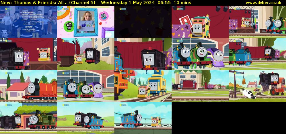 Thomas & Friends: All... (Channel 5) Wednesday 1 May 2024 06:55 - 07:05