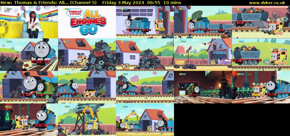 Thomas & Friends: All... (Channel 5) Friday 3 May 2024 06:55 - 07:05