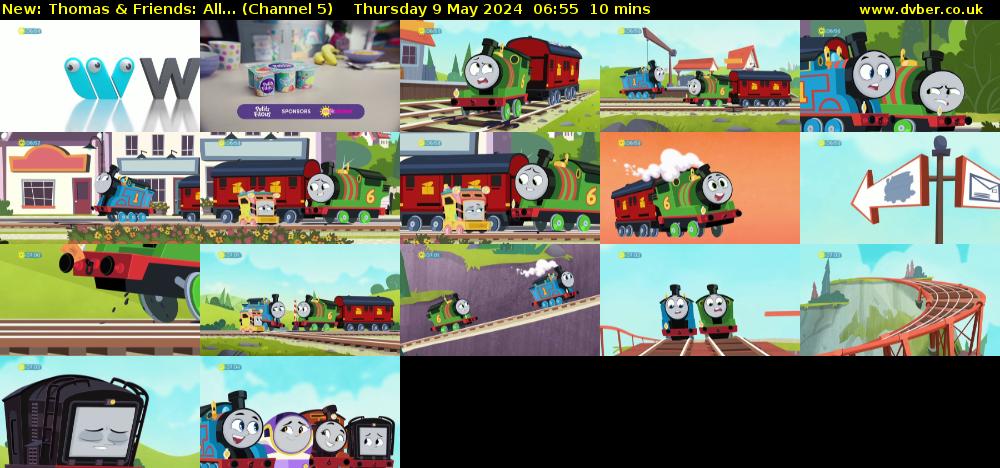 Thomas & Friends: All... (Channel 5) Thursday 9 May 2024 06:55 - 07:05