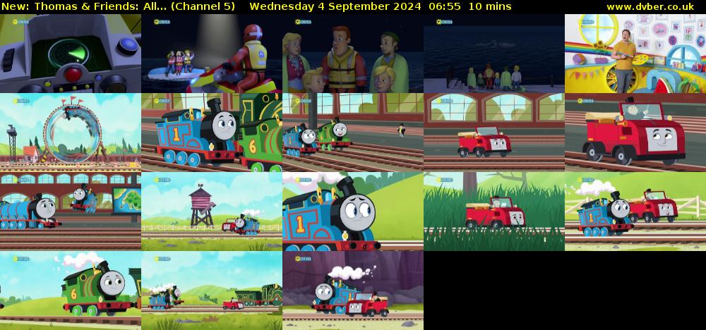 Thomas & Friends: All... (Channel 5) Wednesday 4 September 2024 06:55 - 07:05