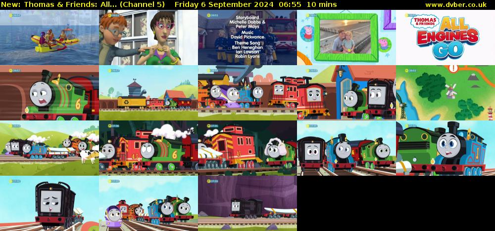 Thomas & Friends: All... (Channel 5) Friday 6 September 2024 06:55 - 07:05