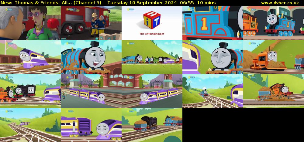 Thomas & Friends: All... (Channel 5) Tuesday 10 September 2024 06:55 - 07:05