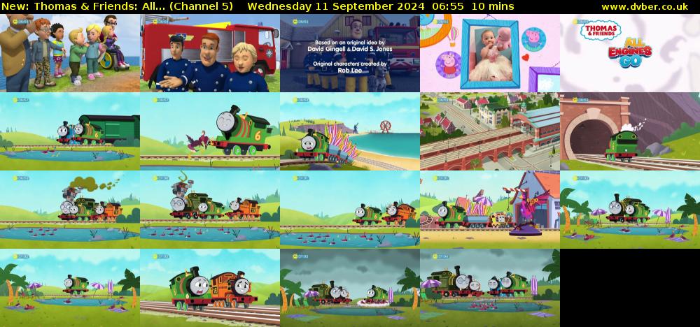 Thomas & Friends: All... (Channel 5) Wednesday 11 September 2024 06:55 - 07:05