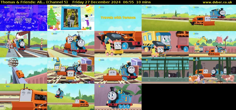 Thomas & Friends: All... (Channel 5) Friday 27 December 2024 06:55 - 07:05