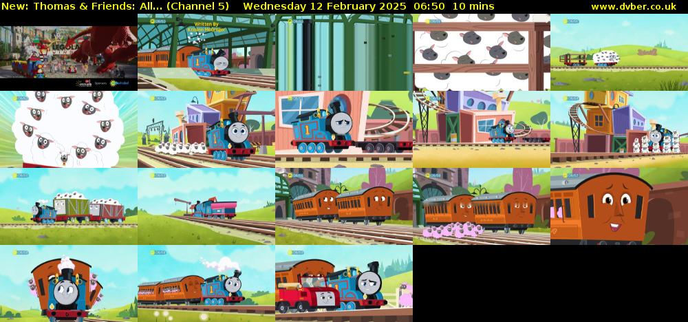 Thomas & Friends: All... (Channel 5) Wednesday 12 February 2025 06:50 - 07:00