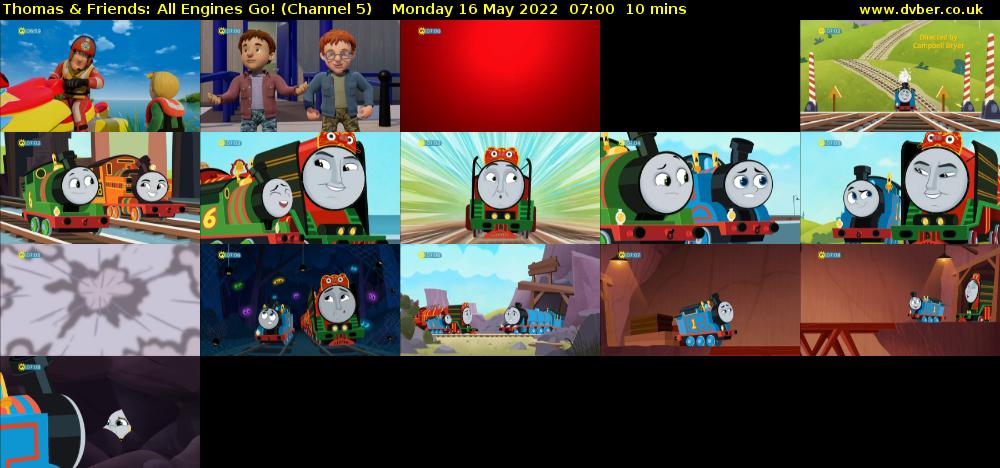 Thomas & Friends: All Engines Go! (Channel 5) Monday 16 May 2022 07:00 - 07:10