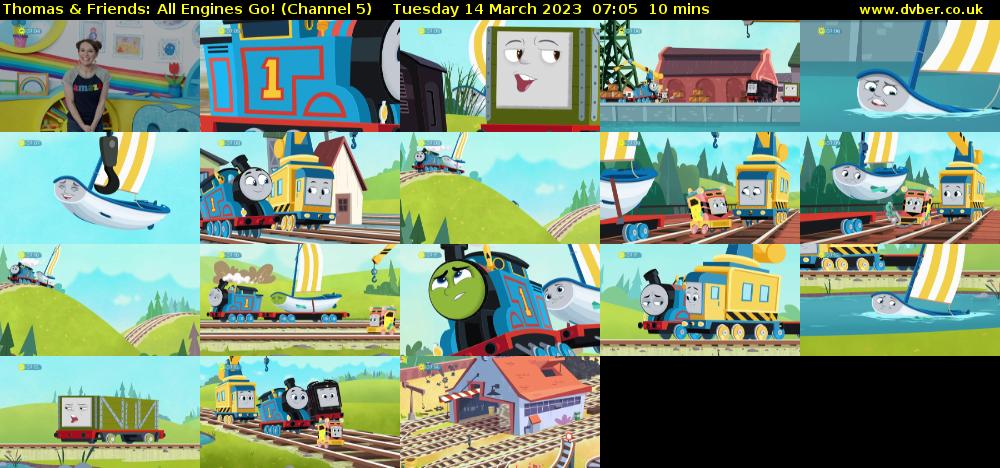 Thomas & Friends: All Engines Go! (Channel 5) Tuesday 14 March 2023 07:05 - 07:15