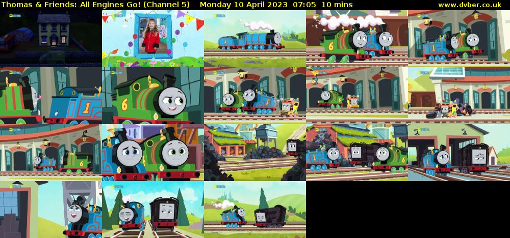 Thomas & Friends: All Engines Go! (Channel 5) Monday 10 April 2023 07:05 - 07:15