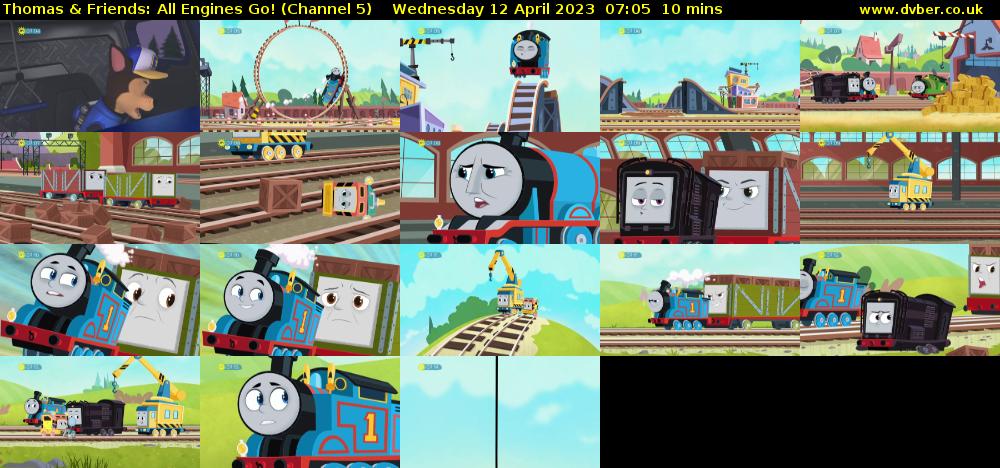 Thomas & Friends: All Engines Go! (Channel 5) Wednesday 12 April 2023 07:05 - 07:15
