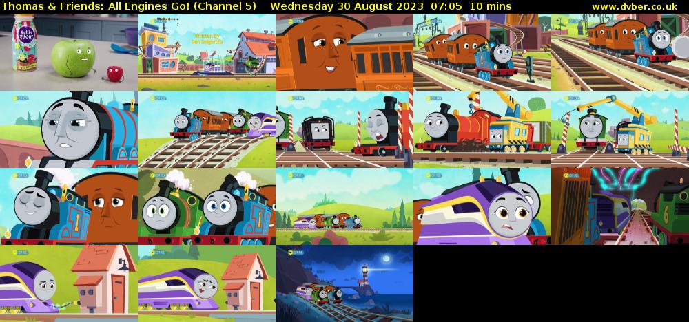 Thomas & Friends: All Engines Go! (Channel 5) Wednesday 30 August 2023 07:05 - 07:15