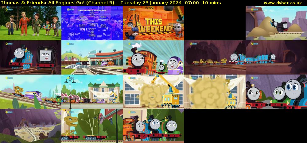 Thomas & Friends: All Engines Go! (Channel 5) Tuesday 23 January 2024 07:00 - 07:10