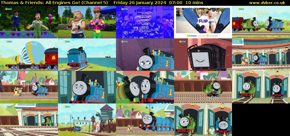 Thomas & Friends: All Engines Go! (Channel 5) Friday 26 January 2024 07:00 - 07:10