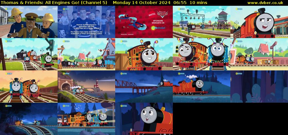 Thomas & Friends: All Engines Go! (Channel 5) Monday 14 October 2024 06:55 - 07:05