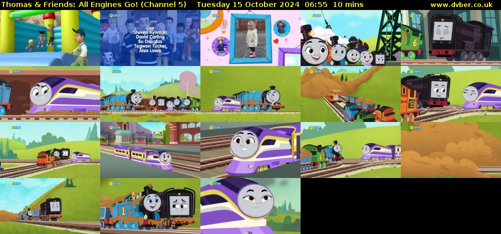 Thomas & Friends: All Engines Go! (Channel 5) Tuesday 15 October 2024 06:55 - 07:05
