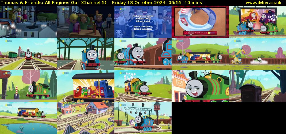 Thomas & Friends: All Engines Go! (Channel 5) Friday 18 October 2024 06:55 - 07:05