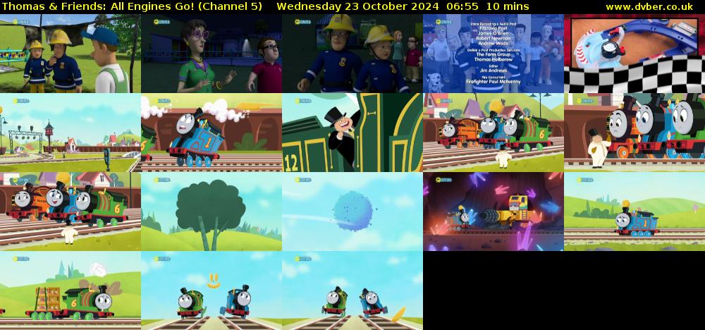 Thomas & Friends: All Engines Go! (Channel 5) Wednesday 23 October 2024 06:55 - 07:05