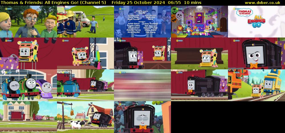 Thomas & Friends: All Engines Go! (Channel 5) Friday 25 October 2024 06:55 - 07:05